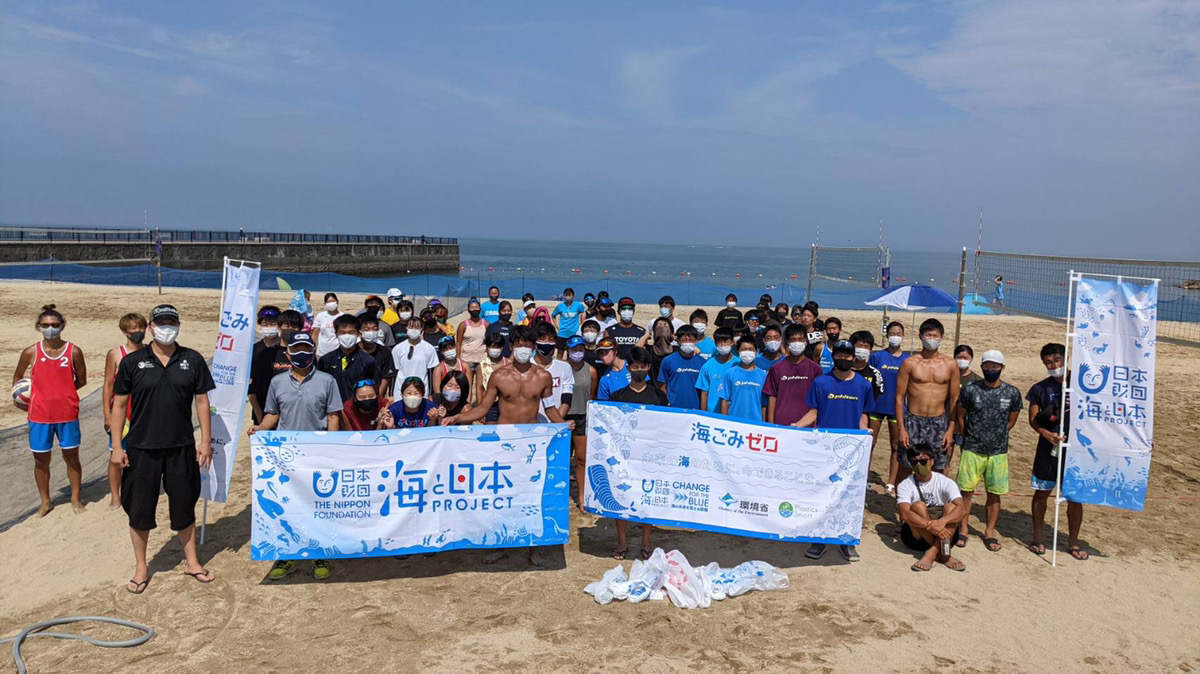7/31（土）B-SPORT EHIMEが中島姫が五色姫海浜公園の清掃を実施しました！
