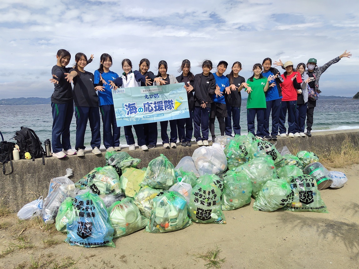NPO団体忽那諸島海護美プロジェクトチームが松山市 興居島（相子ケ浜・国木海岸）で清掃活動を行いました！